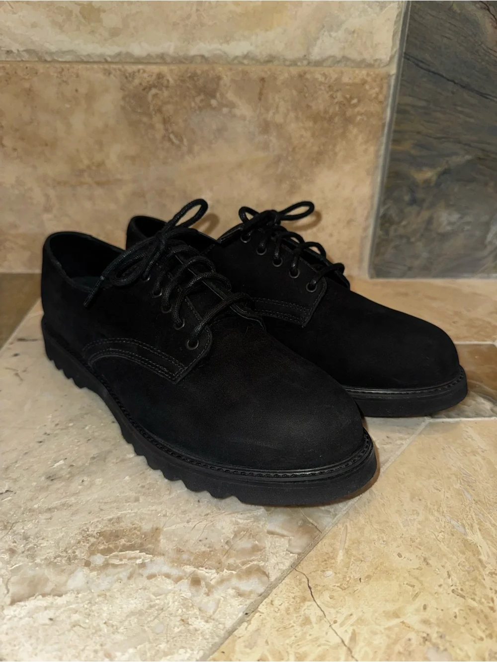 Rockport Waterproof Black Leather Oxford Shoes Women’s 9W Wide Lace Up WR5649